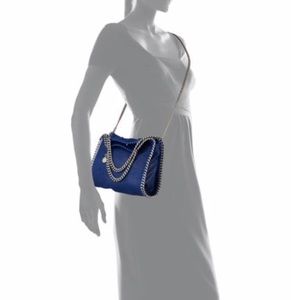 NWT electric blue Italian leather handbag